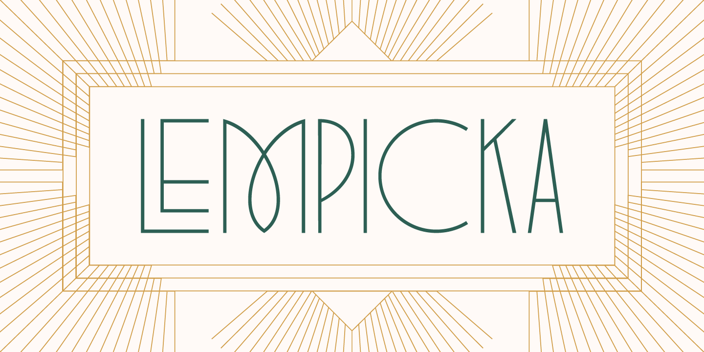 Beispiel einer Lempicka-Schriftart